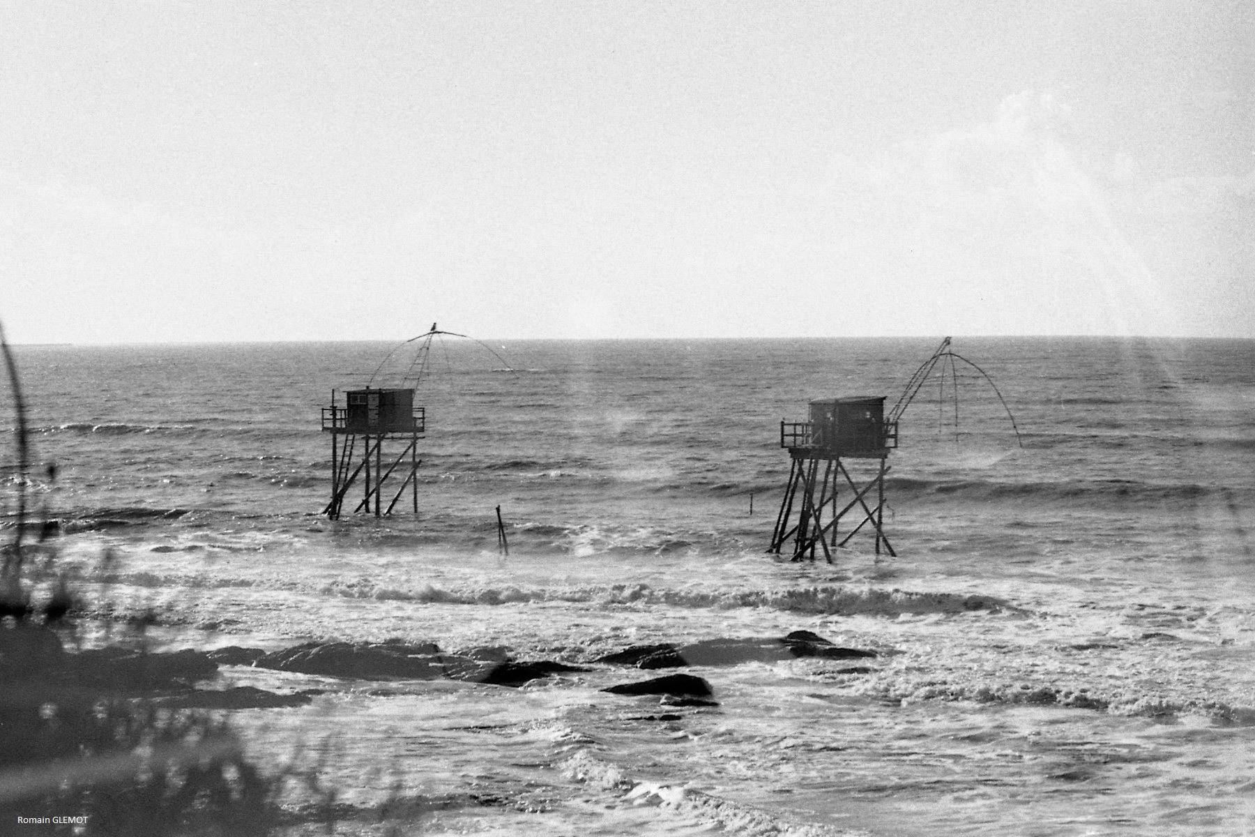Cabanes de pêche sur la côte de Saint-Brevin